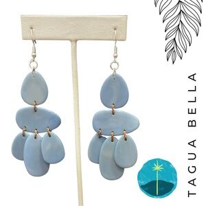 TAGUA EARRINGS Artisan Handmade Tagua colorful unique statement jewelry boho nwt